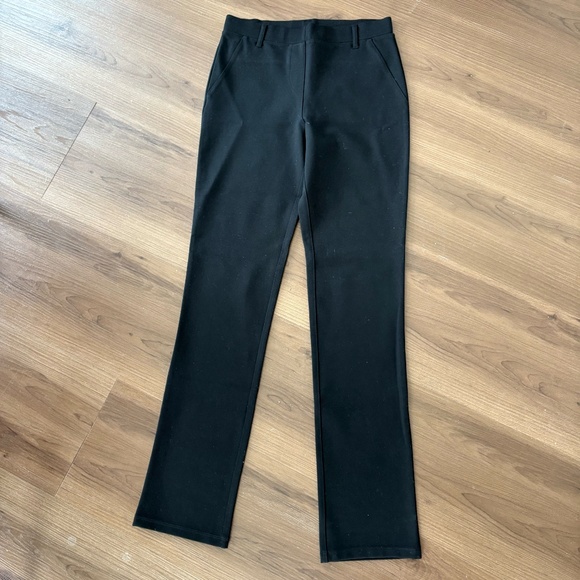 NWT Quince Ultra-Stretch Ponte Straight Leg Pant Regular Black XS - Picture 3 of 9